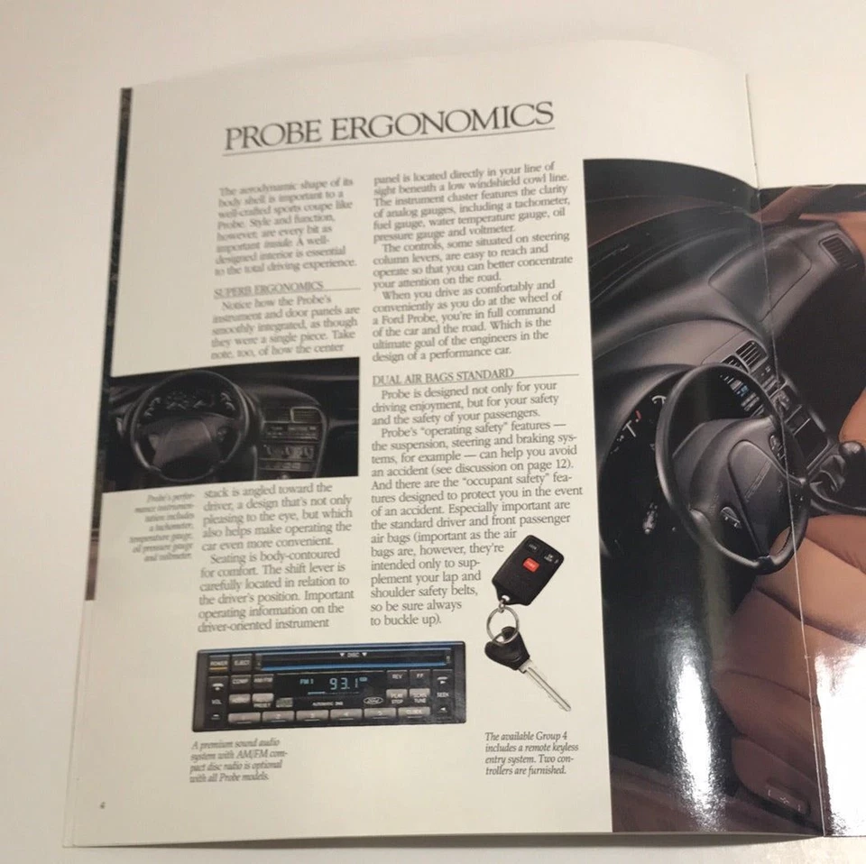 Ford Probe 1995 folleto de ventas Foto 4 de 4