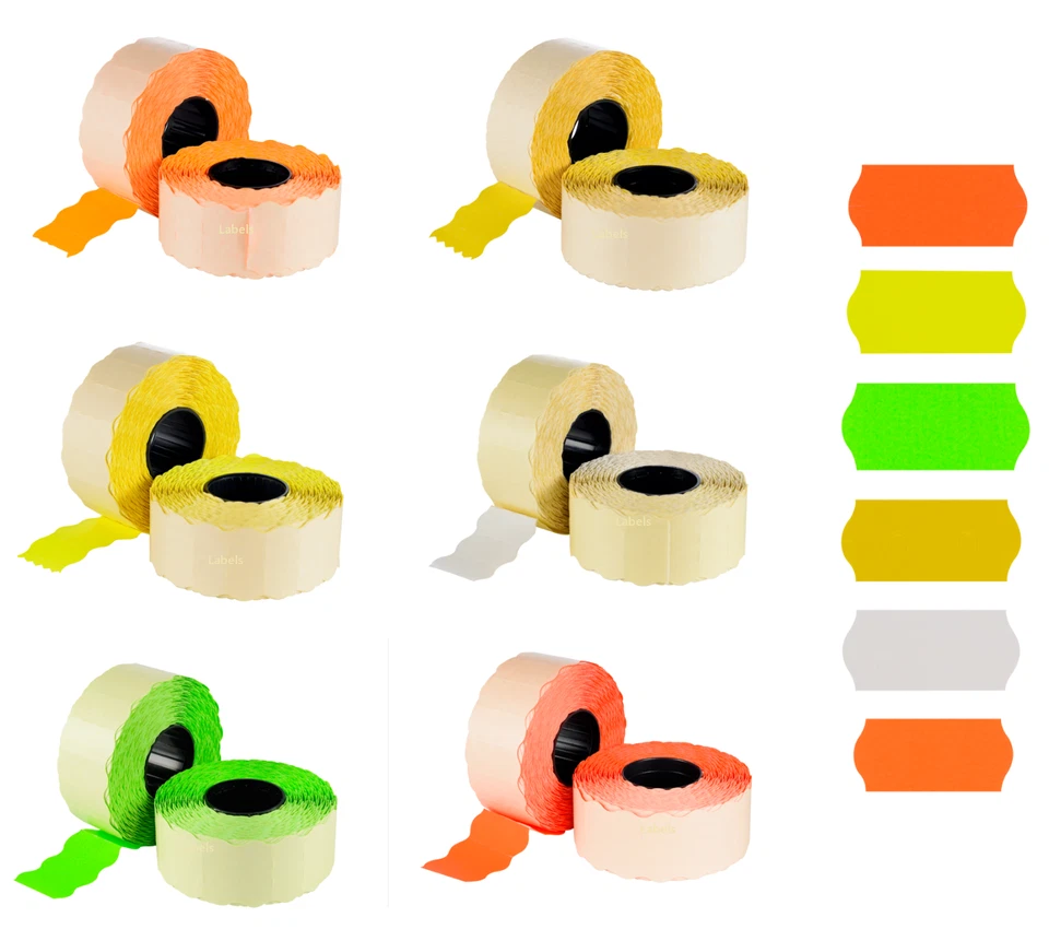LABELS AND TILL ROLLS Preisauszeichner Etiketten CT4 26mm x 12mm Preisetiketten permanent - verschiedene Farben