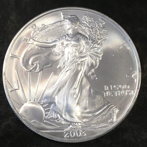 2003 Uncirculated American Silver Eagle US Mint Issue 1oz Pure Silver #o590