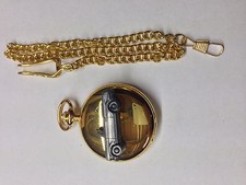 Triumph Vitesse 6 Con. ref256 pewter effect car gold quartz pocket watch