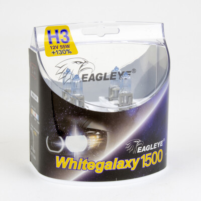 Eagleye White Galaxy DOT Compliant High Performance White H3 Headlight bulbs (P