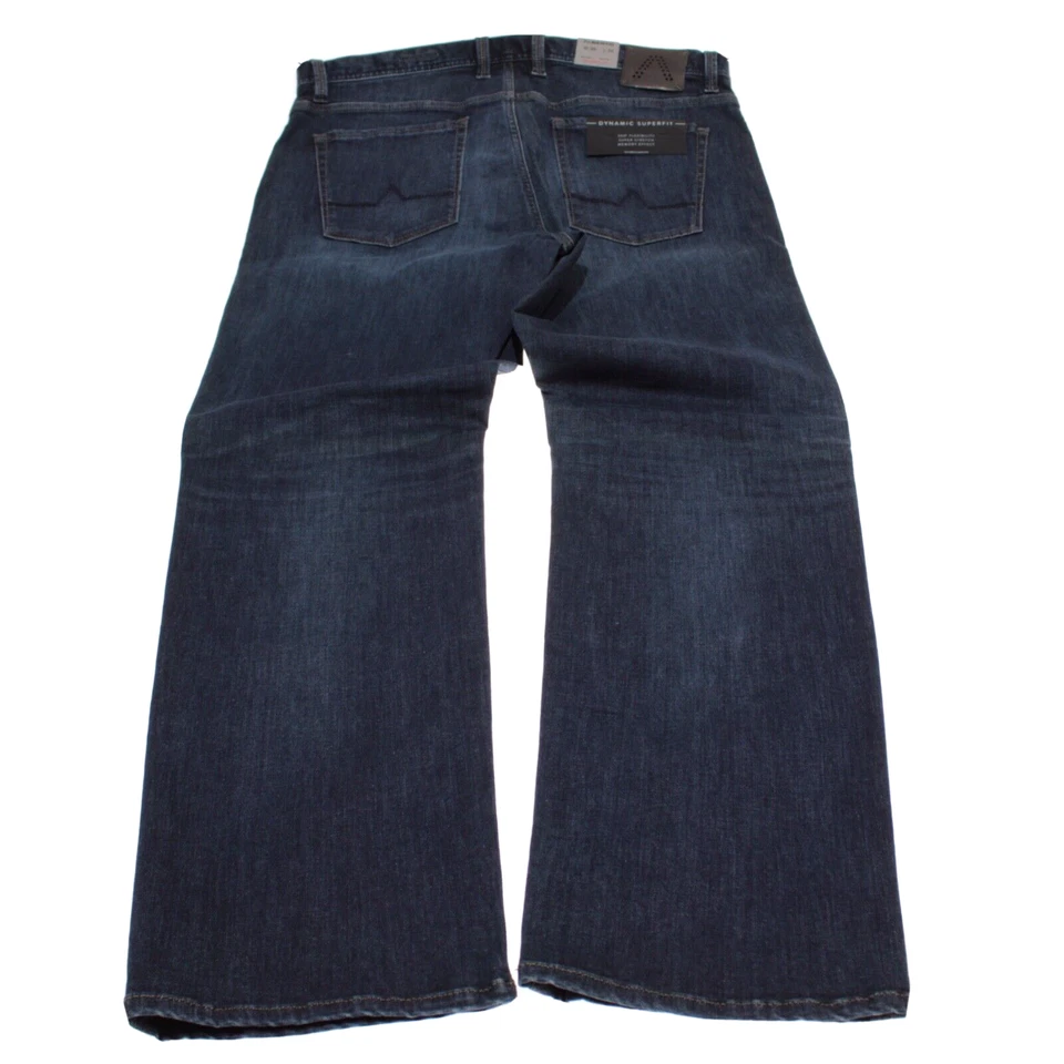 Alberto 全新带标签牛仔裤 38 码美国现代版型纯色蓝色棉混纺牛仔布 — 第 4/4 张图片