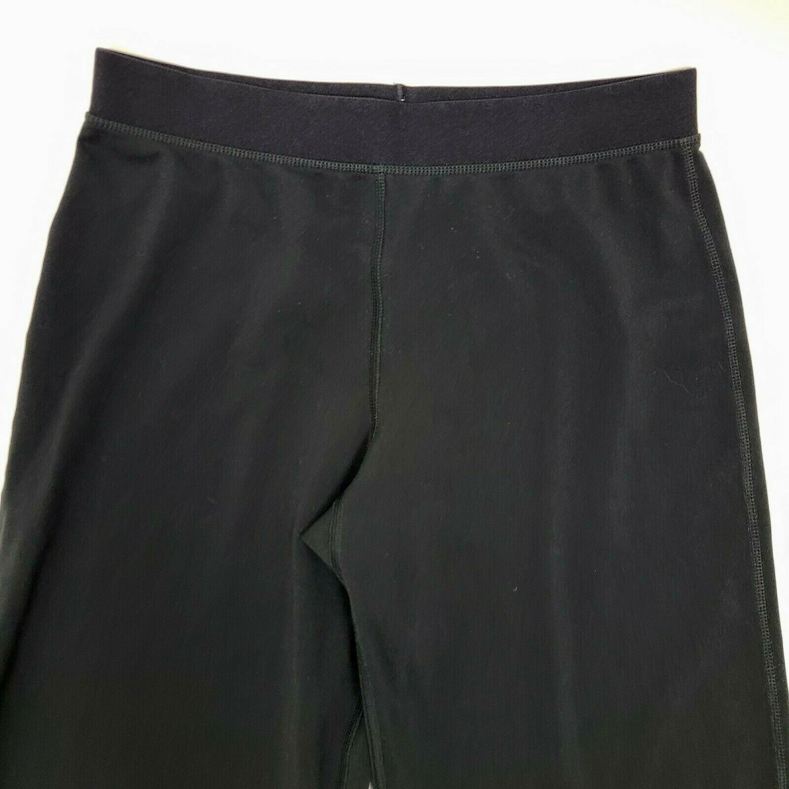 ADIDAS Solid All Black Stretch Waist Pull On Crop… - image 2