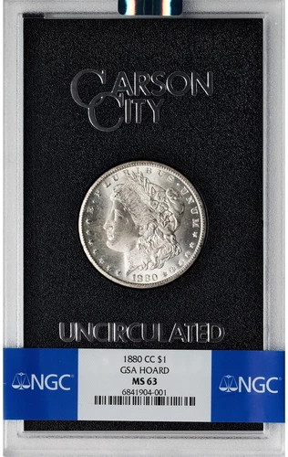 1880-CC $1 MORGAN DOLLAR GSA / MS63 NGC / Box and COA Included