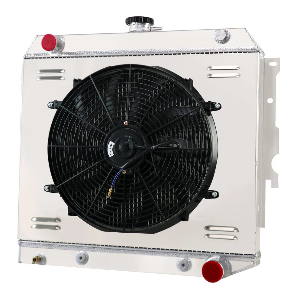 3 Row Radiator+Shroud Fan For Dodge Charger/Coronet/Plymouth Satellite 1968-1972 Foto 3 de 4