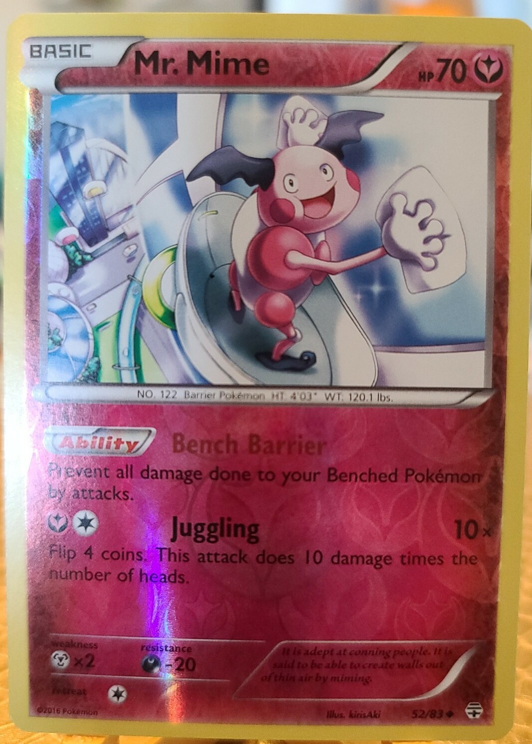 Pokémon TCG Mr. Mime 52/83 UC Reverse Holo. Generations NM-MT