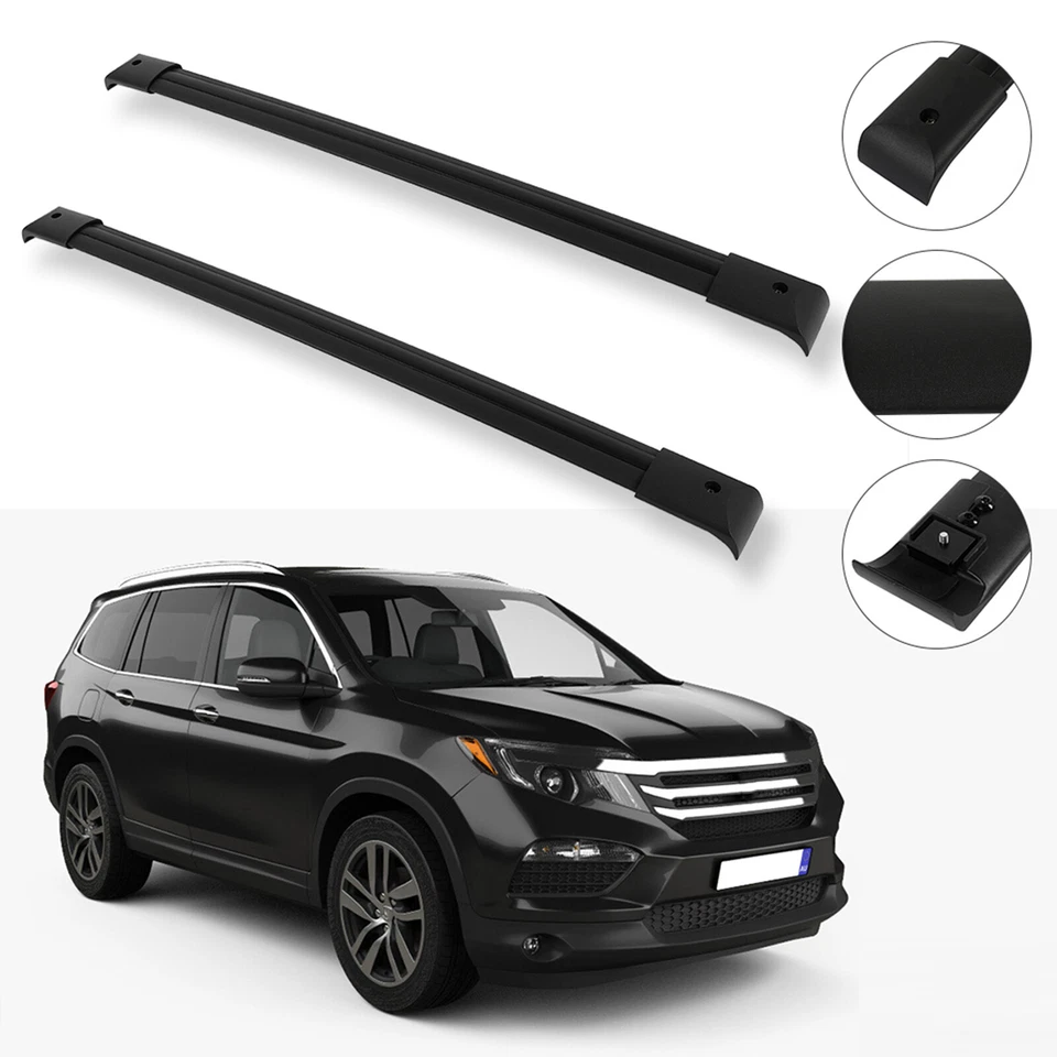 Cross Bars For Honda Pilot 2003-2008 Aluminum Black Carrier Top Roof Black - Изображение 2 из 4