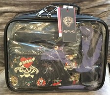 Ed Hardy 4 Piece Cosmetic Bag Set, New