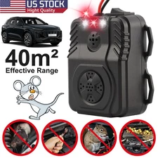 ‌Ultrasonic Car Rodent Repeller for Vehicles 12V Waterproof IP44 Anti Mouse Cat‌