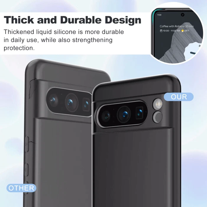 For Google Pixel 8 /8A /8 Pro Liquid Silicone Case Heavy Duty Shockproof Cover - Picture 9 of 13
