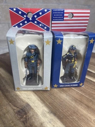 Two Americana Souvenirs Civil War Diecast 2.5" Handmade New In Box