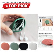 Silicone Cable Organizer Bag, Earphone  USB Cord Storage Case, Travel