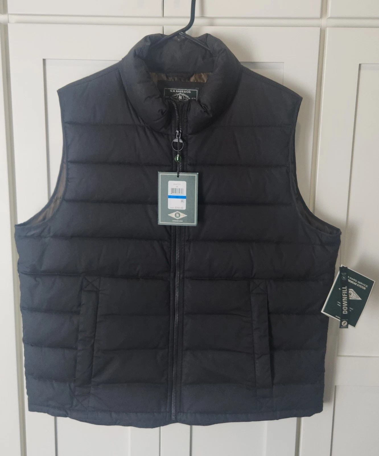 NWT Mens XL Downfill Vest Black Puffer Hard Service Workwear System Outerwear
