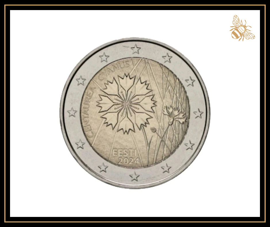 2€ UNC Estonie / Estonia 2024 Bleuet / Cornflower