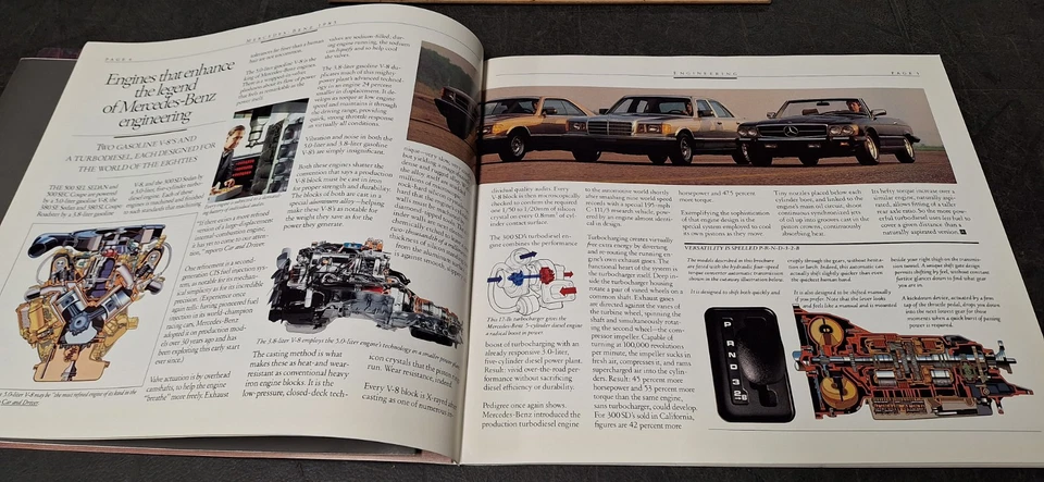 1985 梅赛德斯奔驰 S 级 38 页宣传册目录 380SL 500SEC 500SEL 380SE — 第 4/4 张图片