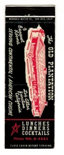 THE OLD PLANTATION matchbook matchcover - LOS ALTOS JUNCTION, CALIFORNIA