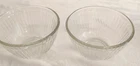 2 Vintage Pyrex 7401-S  3 Cup Clear Glass Ribbed Mixing Nesting Bowls USA No Lid
