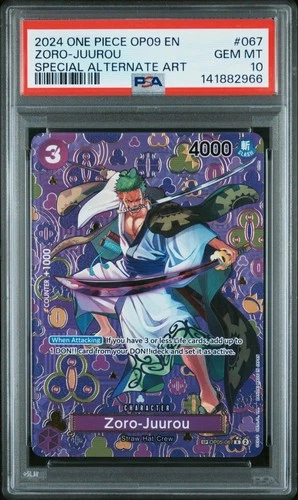 2024 One Piece Zoro-Juurou Special Alt Art #OP05-067 PSA 10