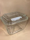 Vintage Clear Glass PYREX 501-B / A-1 8 Refrigerator Dish And  Lid