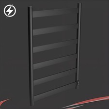 Dry Electric Heated Slimline Towel Rail 500mm(w) x 700mm(h) Matt Black 75W
