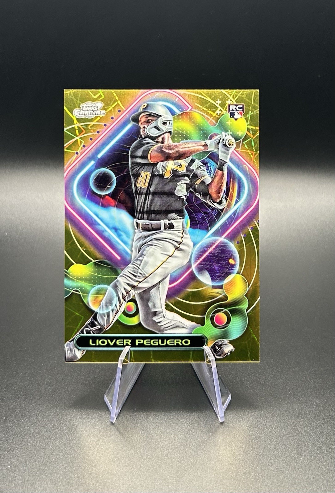 2023 Topps Cosmic Chrome Liover Peguero Gold Interstellar Refractor /50 166