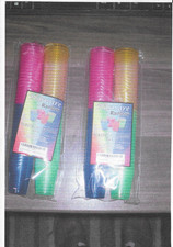 REUSABLE PLASTIC SHOT GLASSES X 160. MULTICLOURED. NEW