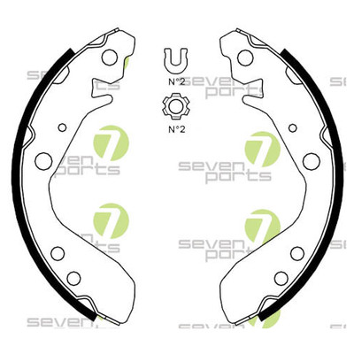 Bremsbackensatz 7 Seven Parts SVG10882 für Hinterachse