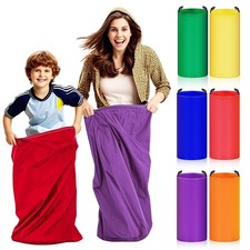 6 Pack Potato Sack Race Bags for Kids Adults Family Outdoor Field Day Birthda...