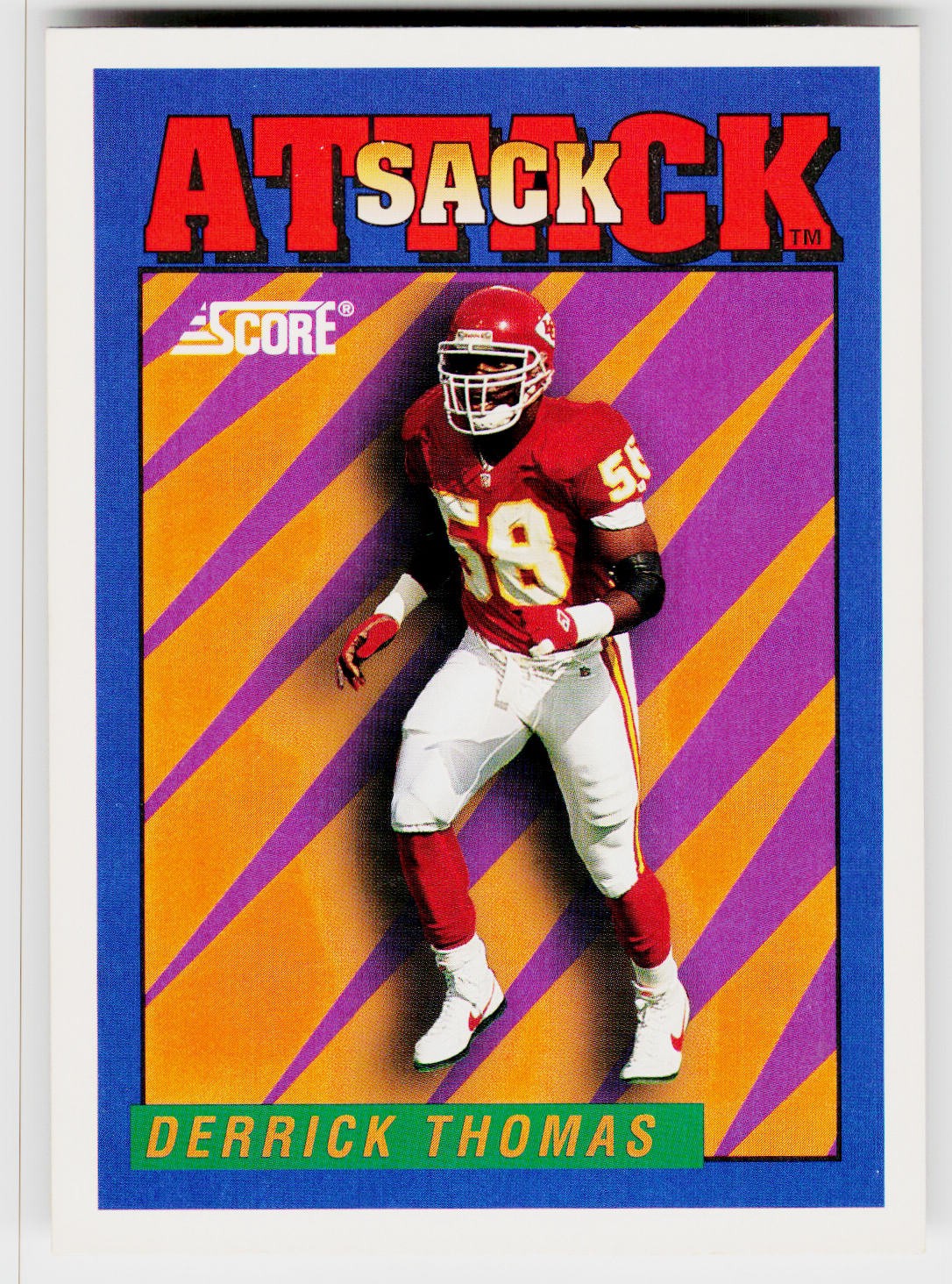 Derrick Thomas, 1992 Score, #533, Kansas City Chiefs,