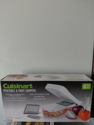 Cuisinart Vegetable and Fruit Chopper 4 pc Set Large And Small Dicing Blades NEW