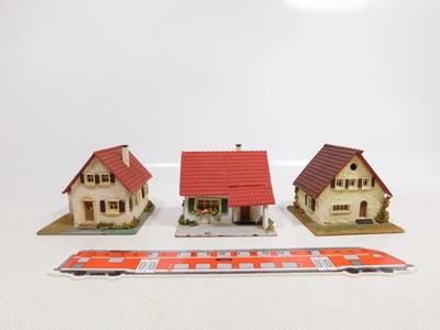 3x Faller H0 1:87 Modell Siedlerhaus Haus Holz Kunststoff 203 206 208 #EF406-0,5