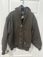 Walls Workwear Hooded Duck Canvas Brown Jacket Size XL
