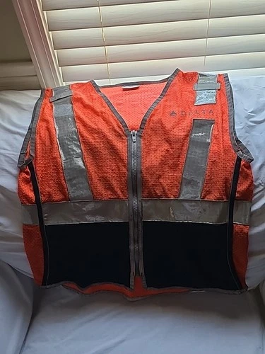 Delta Airlines Employee Crew Reflective Safety Vest Size S (by ML Kishigo) - product listing photo