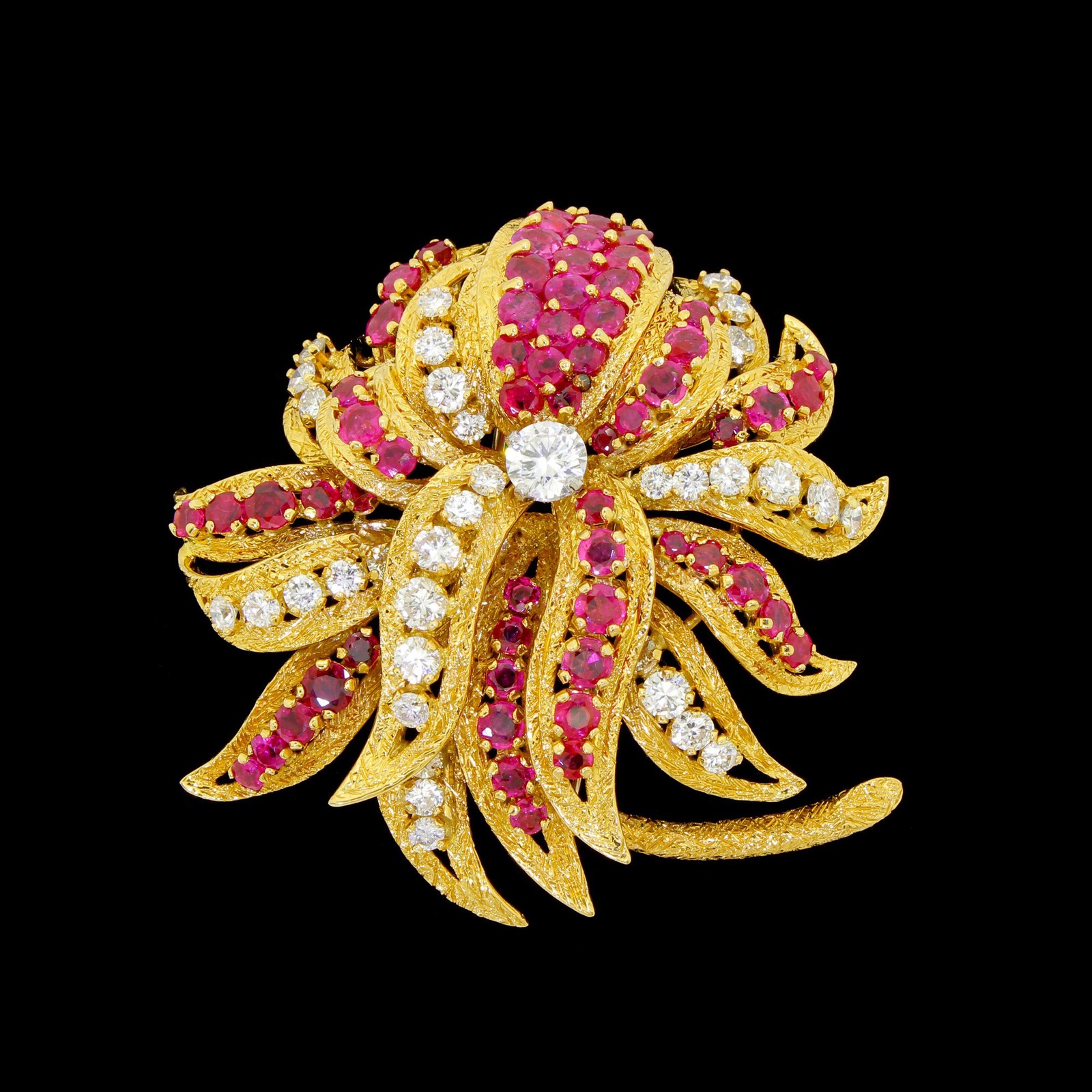 Private Listing Kutchinsky Diamond Ruby Brooch - image 1