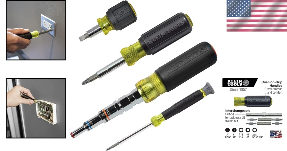 4-Piece Precision Multi-Bit Tool Set with Magnetic Shaft - Ideal for DIY - Image 2 of 4