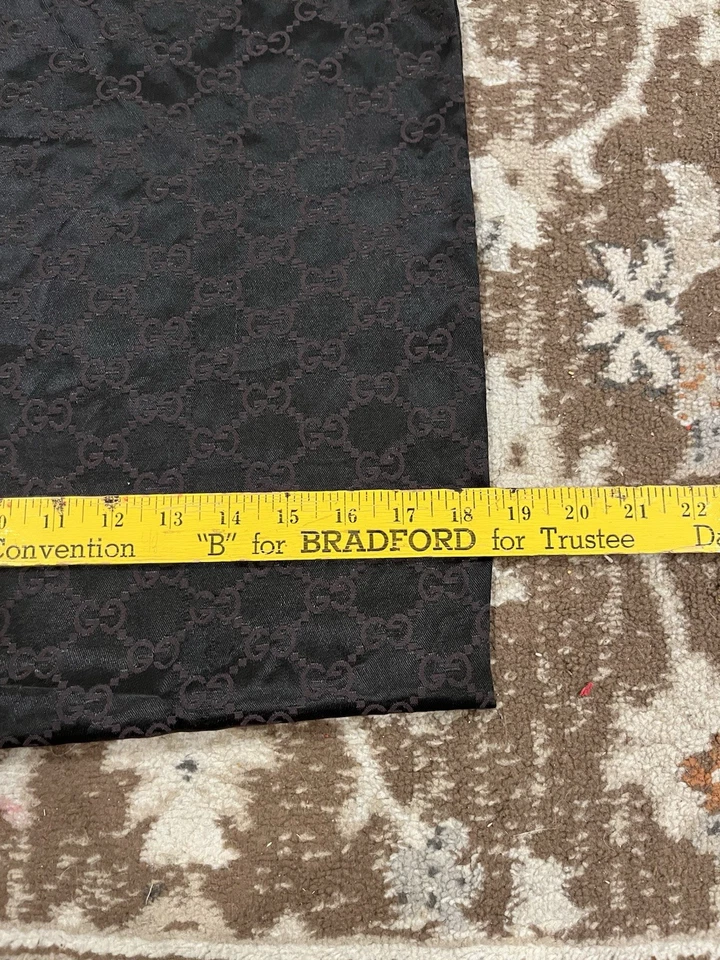 Bolso antipolvo Gucci marrón GG con monograma y cordón 17x19 pulgadas auténtico logotipo bolsa de almacenamiento Foto 3 de 4