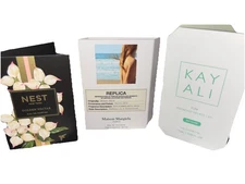 Nest Golden Nectar, Replica Beachwalk, Kay Ali Yum Pistachio Intense trial size