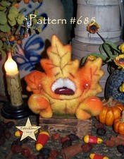 Patti's Ratties Primitive Halloween Thanksgiving 5" Leaf Doll Paper Pattern 685