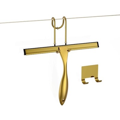 Squeegee and Window Squeegee, Stainless Steel, 100% Streak-Free,10 Inch, Gold