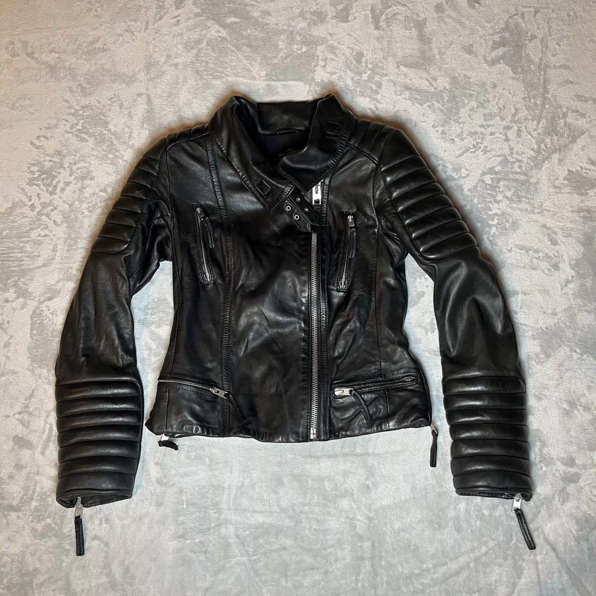 AllSaints Leather Outer Shell Biker Coats, Jackets & Vests for