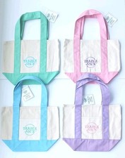 Trader Joe s 2026 Spring Mini Pastel Canvas Tote Bags - Set of 4 - READY TO SHIP