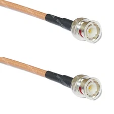 RG142 Silver BNC MALE to BNC MALE Coax RF Cable USA Lot