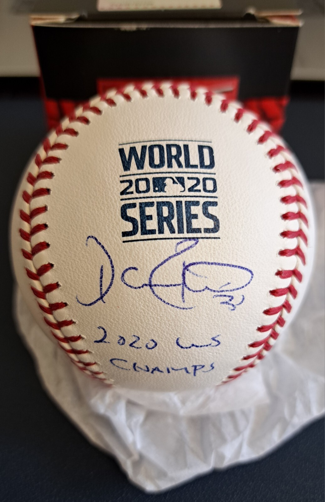 Dave Roberts Los Angeles Dodgers Signed Official 2020 World Series Baseball JSA