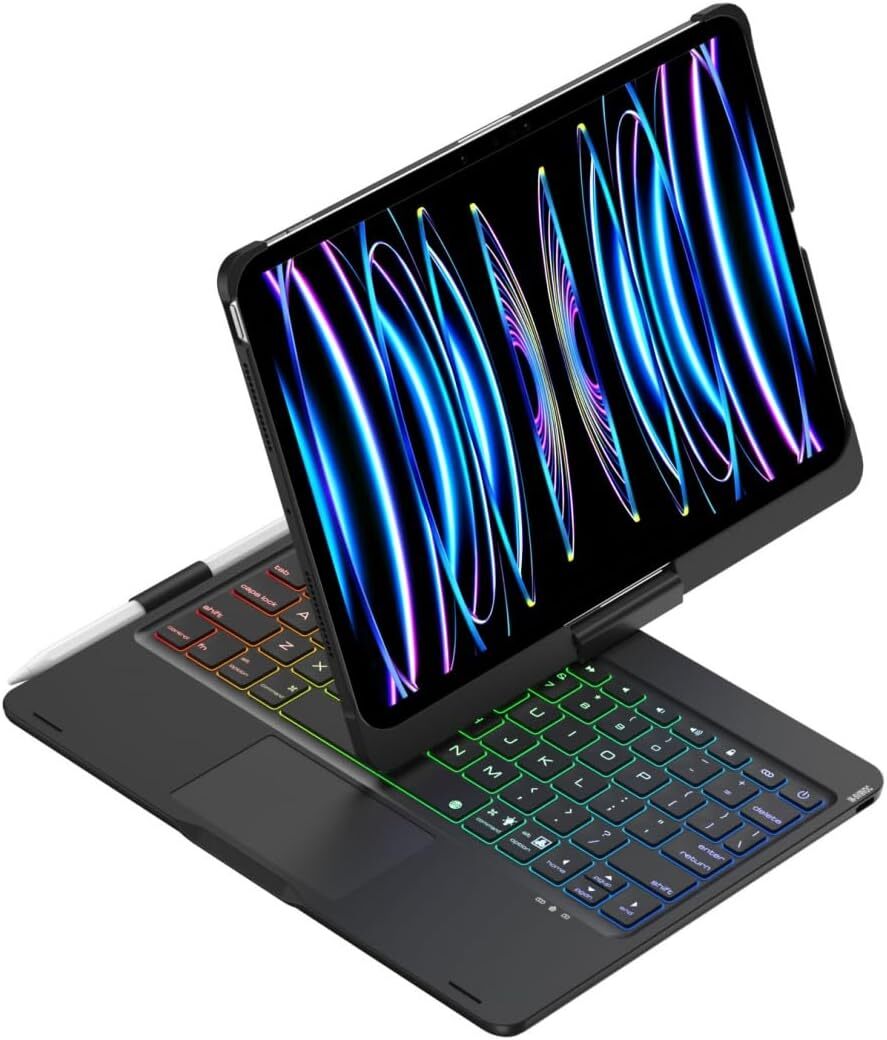 360° Rotatable Keyboard Compatible with iPad Pro 2024 iPadPro11
