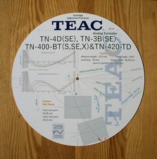 TEAC TN-4D/3B/420-TD/400-BT/400S Tonearm Cartridge Stylus Alignment Protractor