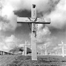 WW2 WWII Photo World War Two / US Marine John Basilone Grave Iwo Jima 1945 USMC