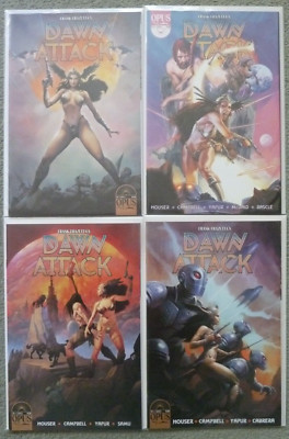 FRANK FRAZETTA'S ''''DAWN ATTACK'''' #1-4 ''''A'''' SET..OPUS 2022 1. DRUCK..NM..2,3