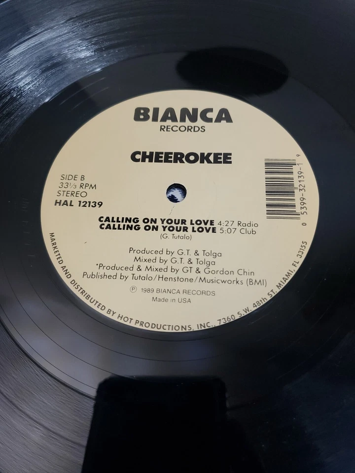 Cherokee Calling On Your Love виниловая пластинка сингл 1989 - Изображение 4 из 4