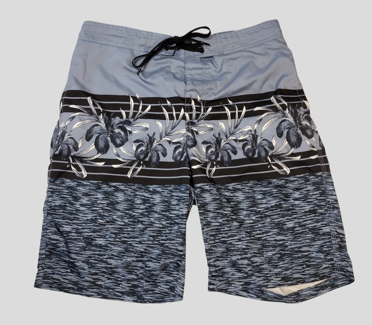Calvin Klein Swim Shorts Men Large Blue Floral Hawaiian Surf Suit