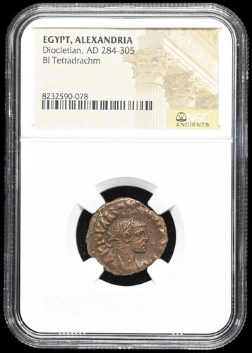 EGYPT, Alexandria. Diocletian. AD 284-305. Potin Tetradrachm, NGC Certified